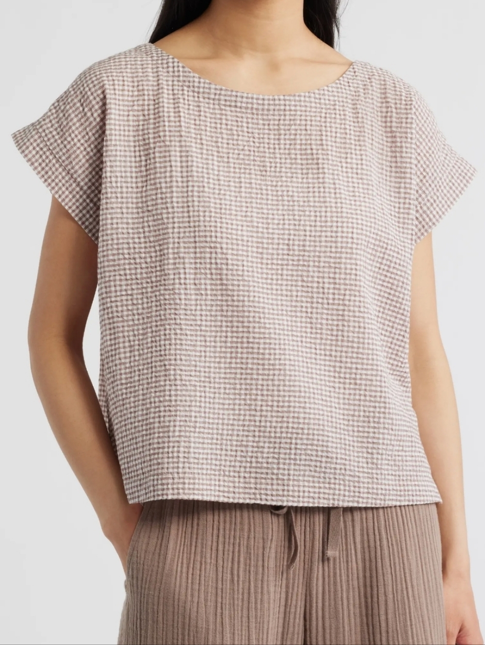 Eileen Fisher Ballet Neck Boxy Top